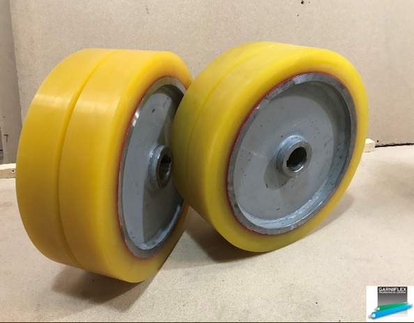 Roues porteuses jumelées en polyurethane